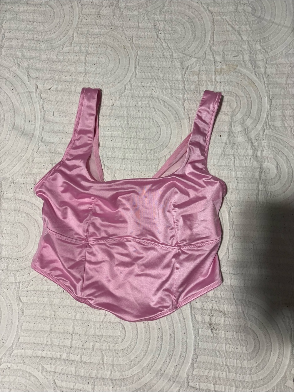Colsie Pink Satin Bralette Tank